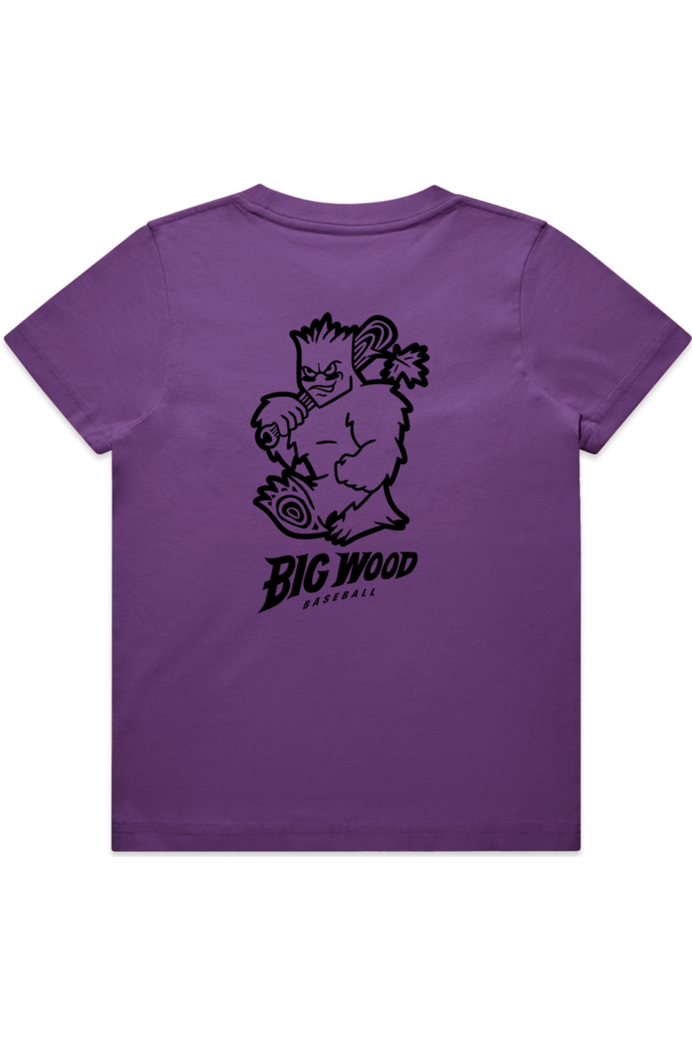 Youth - Big Wood Outlined Mascot Tee