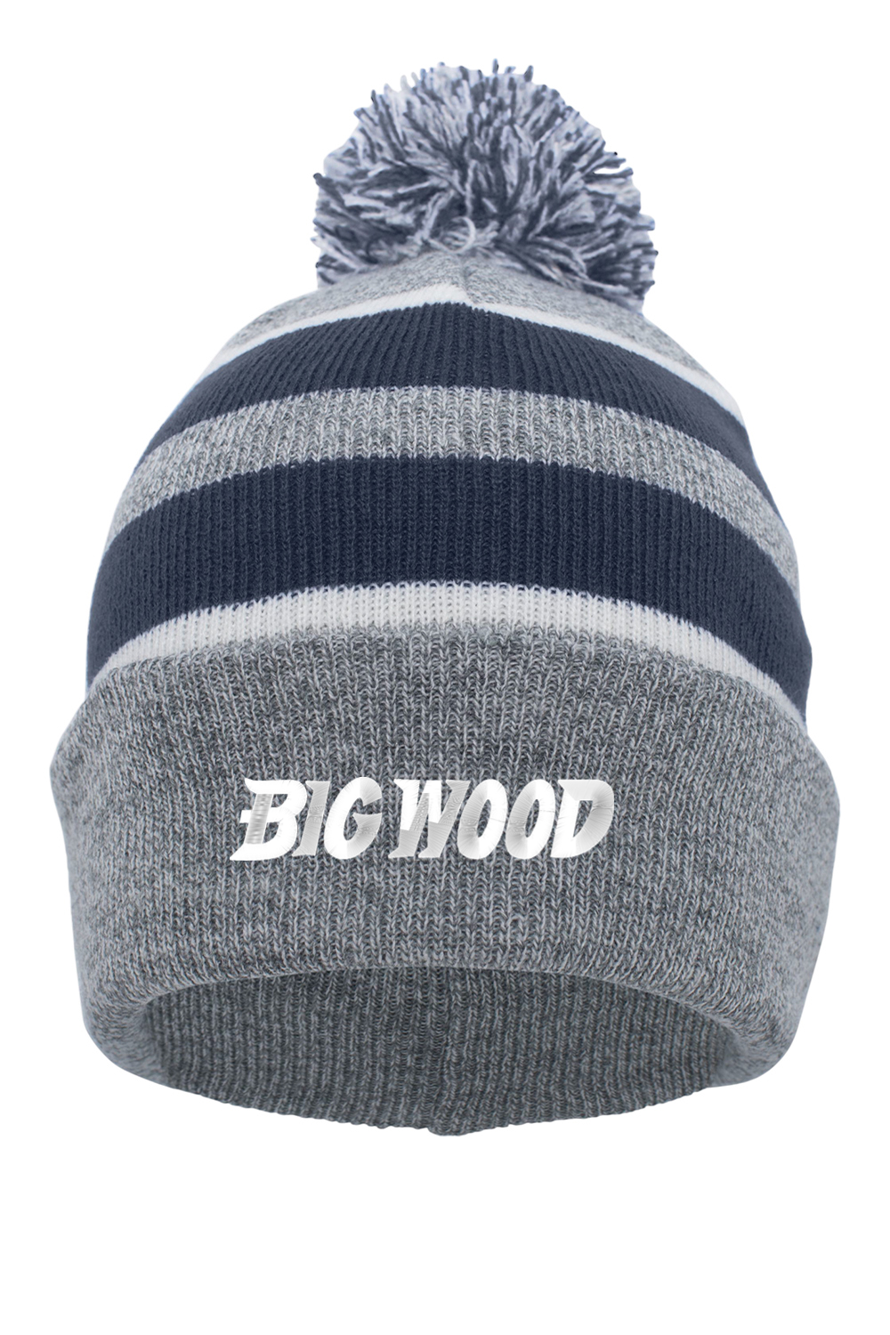 Big Wood Fold-Over Pom-Pom Beanie