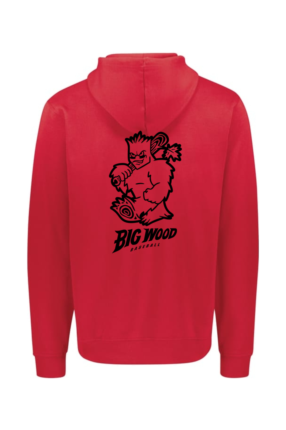 Big Wood Outlined Mascot Athletic Fit Hoodie