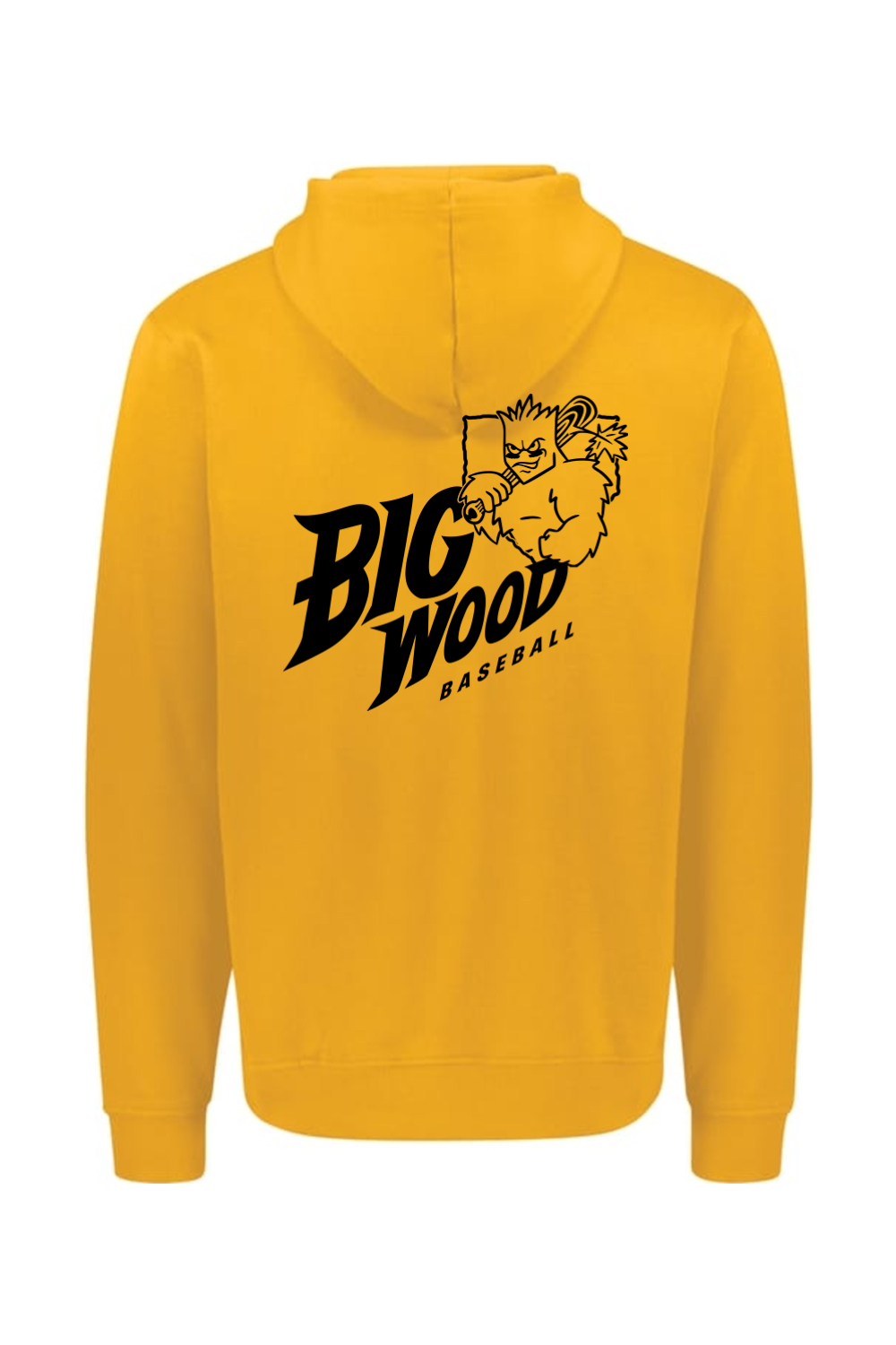 Big Wood Home Plate Mascot Athletic Fit Hoodie