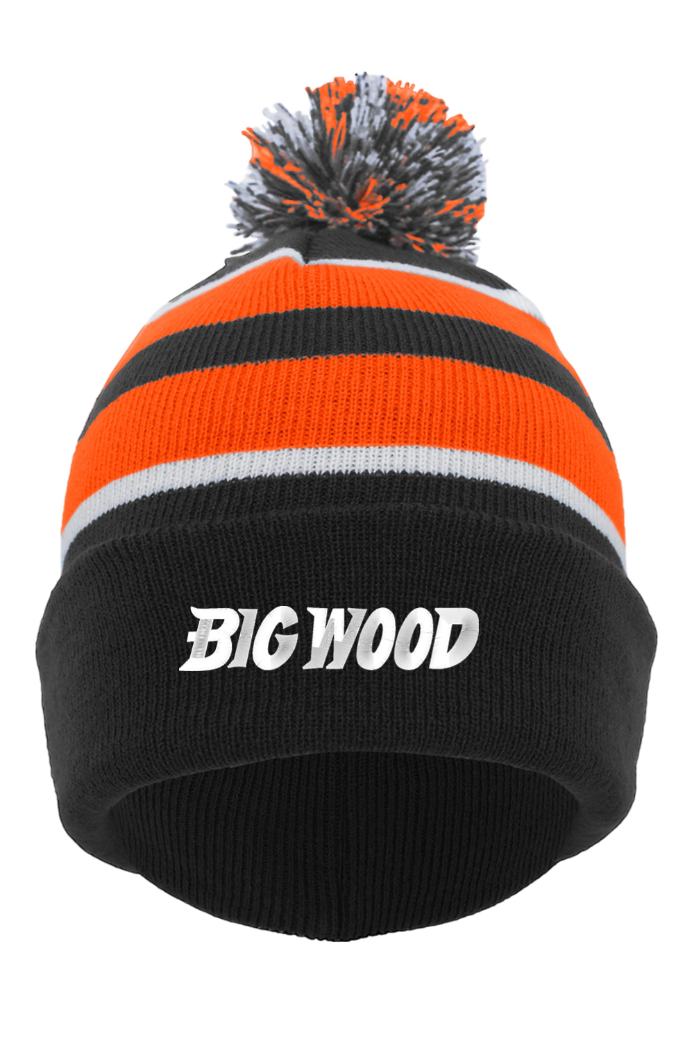 Big Wood Fold-Over Pom-Pom Beanie