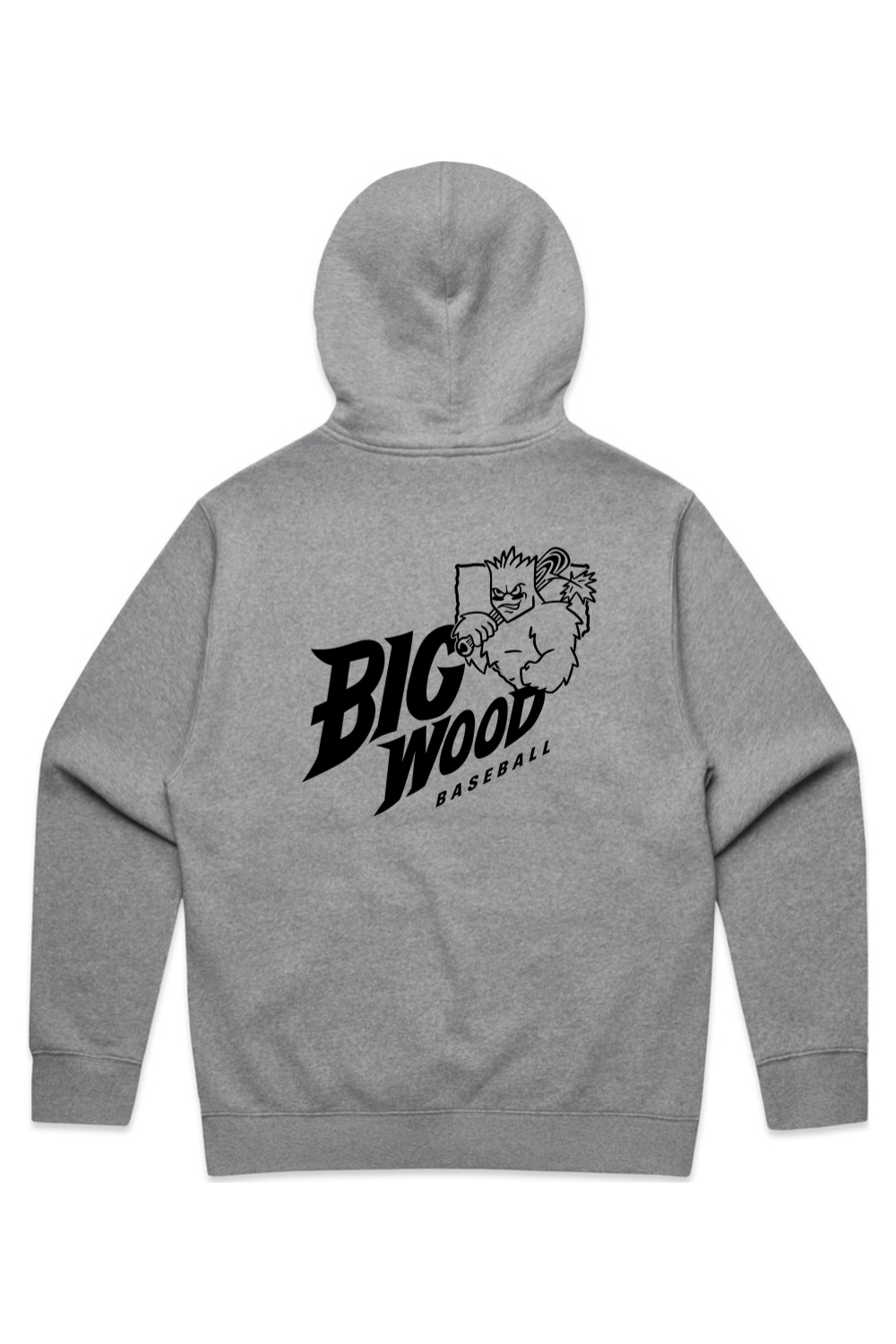 Big Wood Home Plate Mascot Relaxed Fit Hoodie