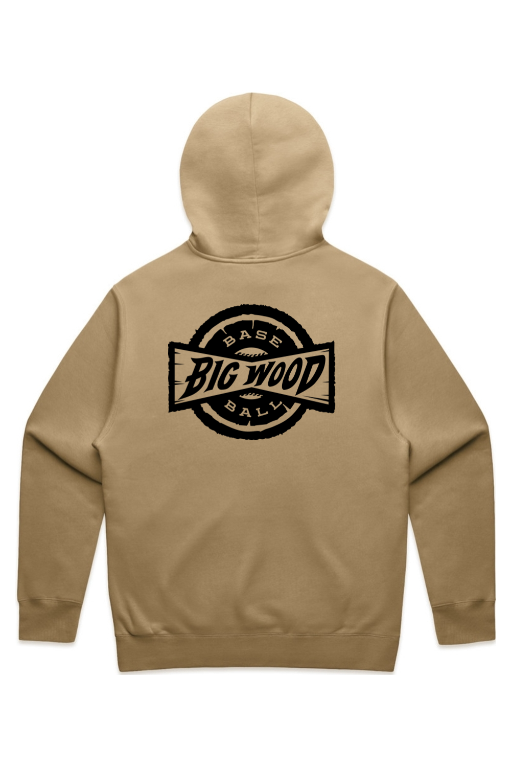 Big Wood Black Stamp Relaxed Fit Hoodie