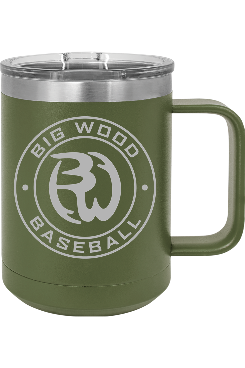 Big Wood Outdoor Stamp Insulated Coffee Mug with Slider Lid