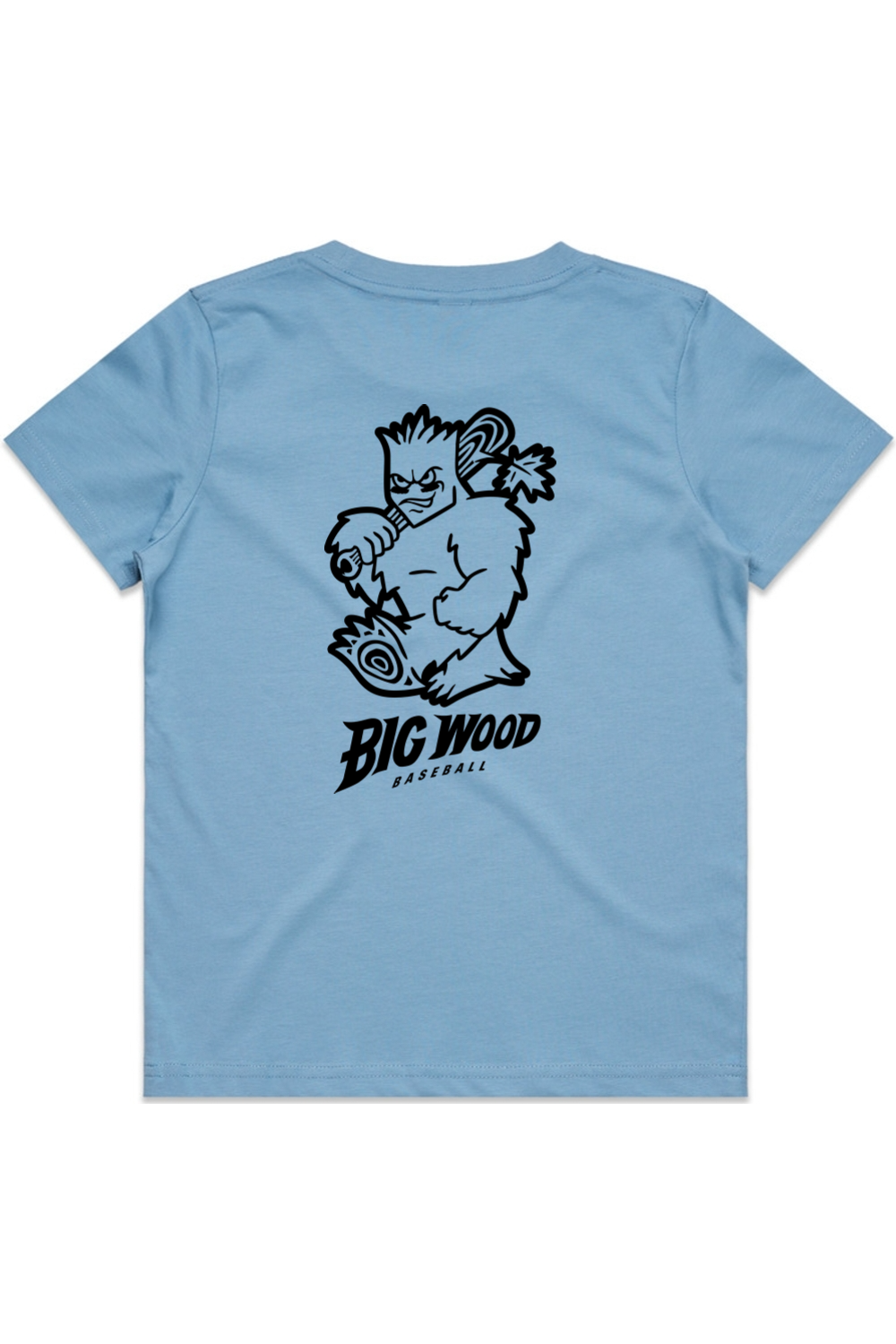 Youth - Big Wood Outlined Mascot Tee