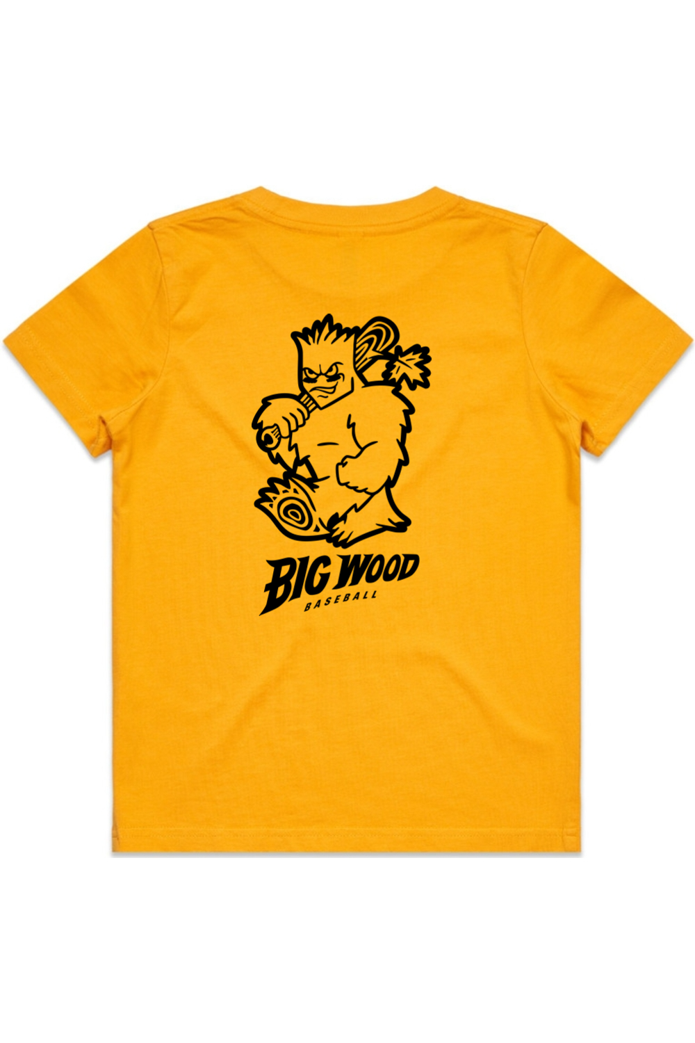 Youth - Big Wood Outlined Mascot Tee