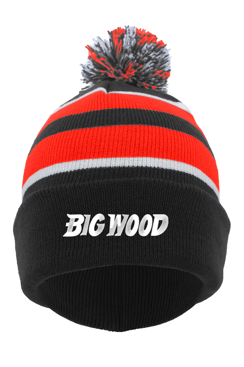 Big Wood Fold-Over Pom-Pom Beanie
