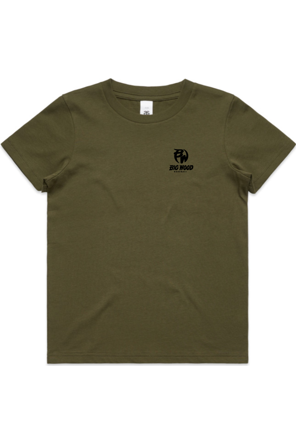 Youth - Big Wood Outlined Mascot Tee