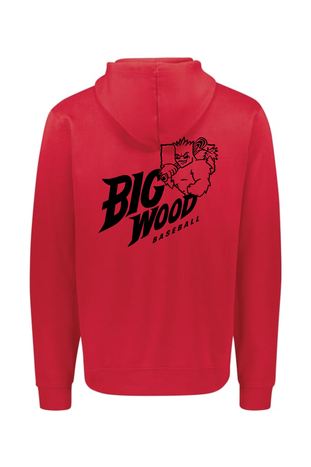 Big Wood Home Plate Mascot Athletic Fit Hoodie