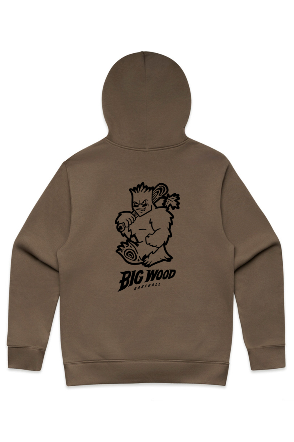 Big Wood Outlined Mascot Relaxed Fit Hoodie
