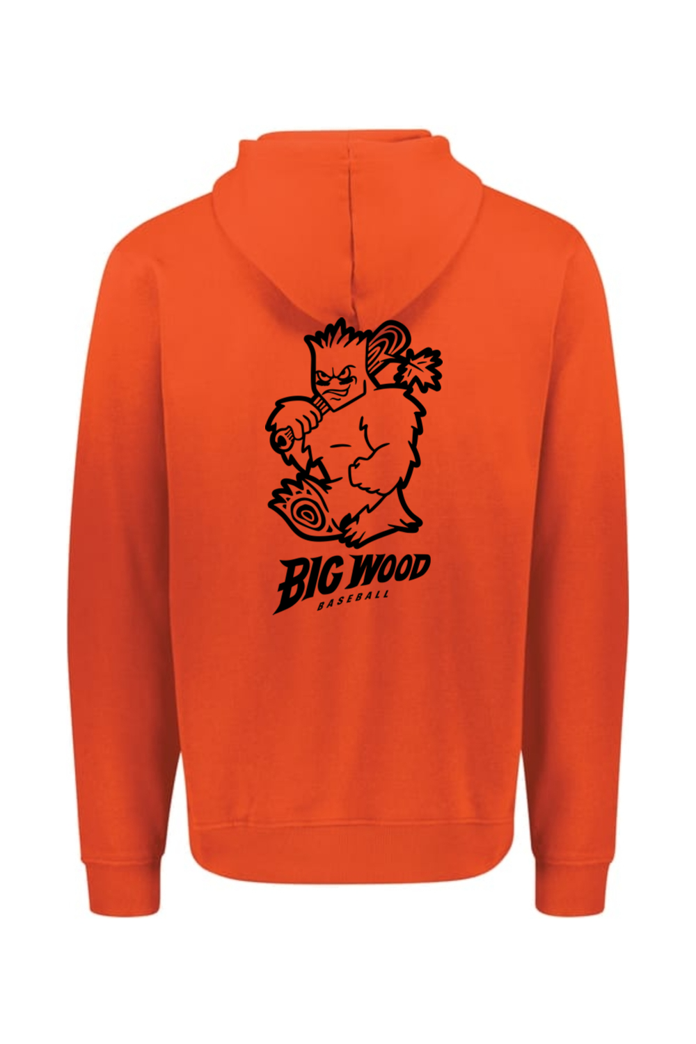 Big Wood Outlined Mascot Athletic Fit Hoodie