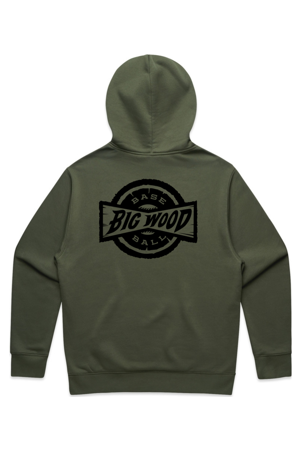 Big Wood Black Stamp Relaxed Fit Hoodie