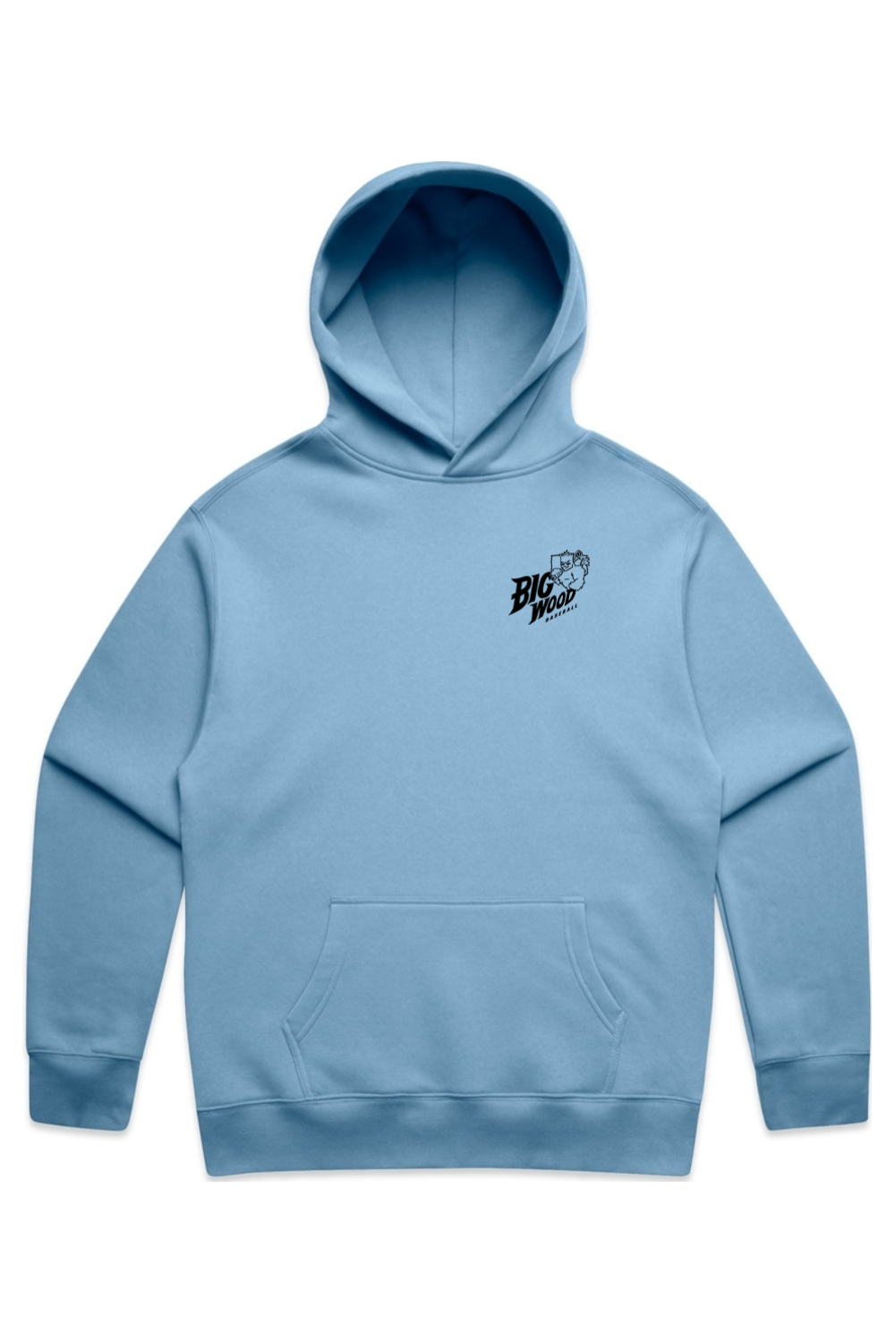 Big Wood Home Plate Mascot Relaxed Fit Hoodie