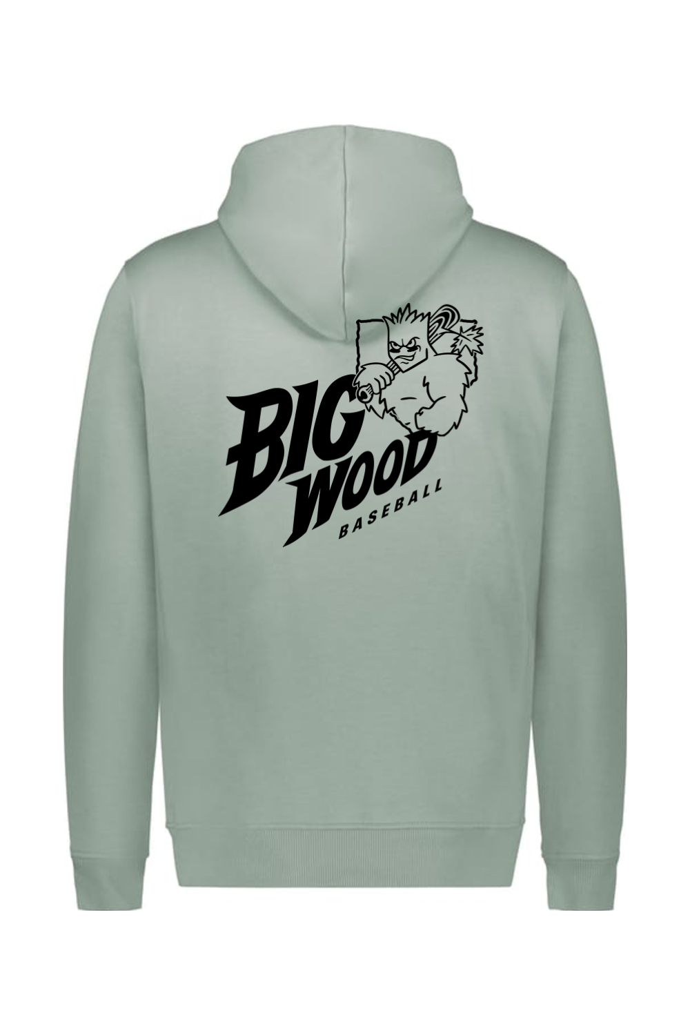 Big Wood Home Plate Mascot Athletic Fit Hoodie
