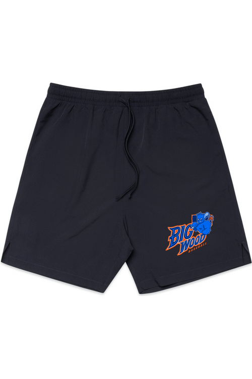 Big Wood Home Plate Mascot Active Shorts
