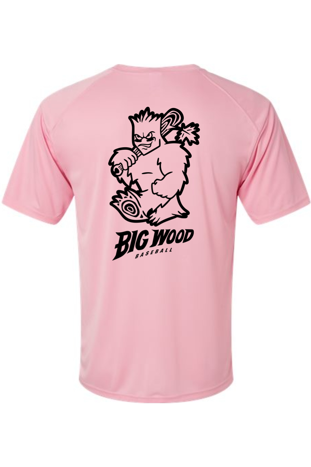 Big Wood Outlined Mascot Performance Tee
