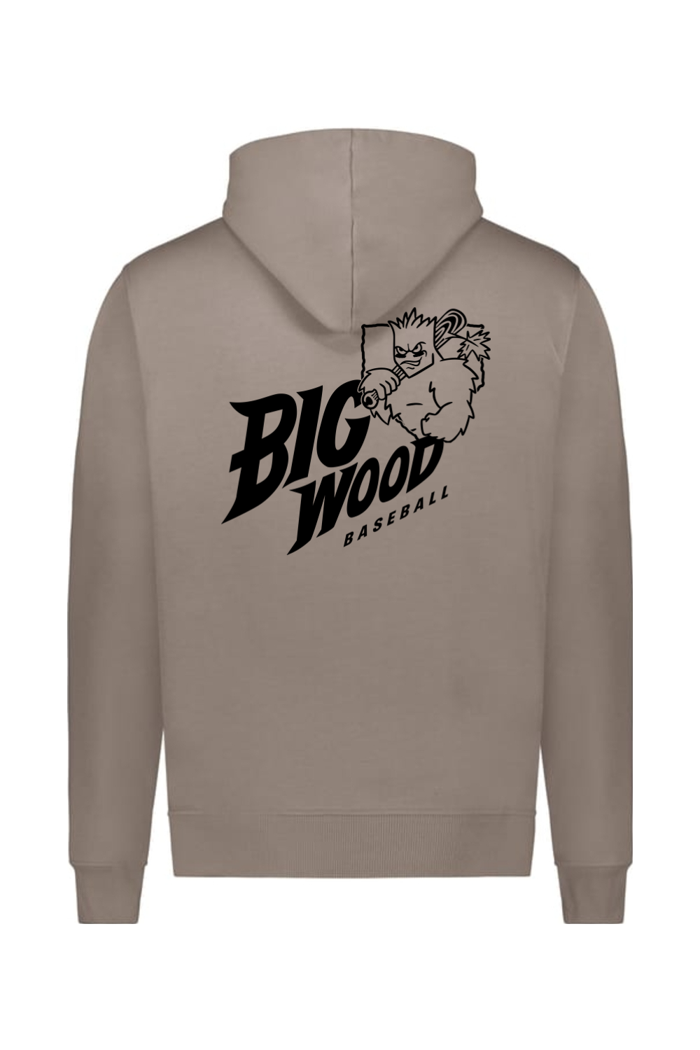 Big Wood Home Plate Mascot Athletic Fit Hoodie